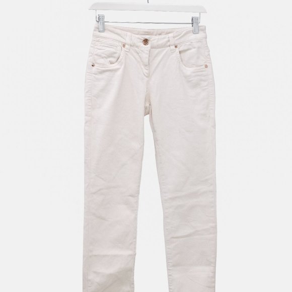 Brunello Cucinelli Cream Tapered Jeans - Picture 2 of 15